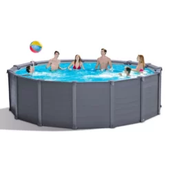 Piscina Fuori Terra In Grafite Intex 26384 Ex 26382 Rotonda 478x124 Cm