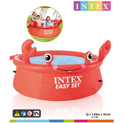 PISCINA GONFIABILE EASY HAPPY GRANCHIO 183X51CM INTEX 26100NP 3 PISCINA GONFIABILE EASY HAPPY GRANCHIO 183X51CM INTEX 26100NP - immagine 3