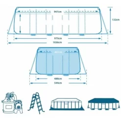 Intex Piscina Ultra XTR Frame Rettangolare 26374 975x488x132CM -Intex Italia 32835333 3