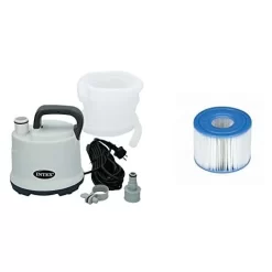 Intex 28606 Pompa Di Svuotamento & Cartuccia Per Spa, Bianco, 15.24x10.8x10.8 Cm (pack Of 2)