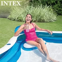 Intex 56475Np Sala Da Bagno Gonfiabile Per Famiglie, 2.29 M X 2.29 M X 66 Cm, Azzurro Bianco -Intex Italia 33409019 4