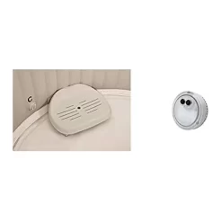 Intex Seggiolino Per Spa, PVC, Panna, 39.05 X 51.12 X 15.88 Cm & 28503 Luce A Led Multi-Color Con Batteria Per Bubble Spa