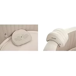 Intex Seggiolino Per Spa, Pvc, Panna, 39.05 X 51.12 X 15.88 Cm & 28501 Poggiatesta Per Spa