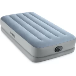 Materasso Airbed Dura Beam Floccato Con Pompa Elettrica Incorporata Cm 191 X 99 X 36 Singolo, Intex 64166