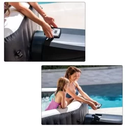 Piscina Idromassaggio Ottagonale Gonfiabile Pure Spa Jet And Bubble Deluxe 6 Posti Cm. 218 X 71, Intex 28462 -Intex Italia 55540420 3