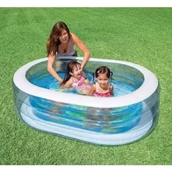 INTEX 57482 - PISCINA BABY OVALE TRASPARENTE CM163X107X46 -Intex Italia 60741262 5