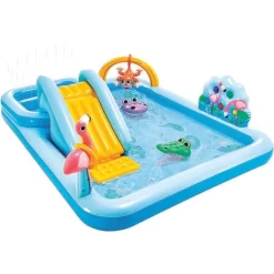 Intex Piscina Gonfiabile Jungle Adventure Play Center +2 Anni - Cm.244x198x71h. - Peso Kg.7,1 (art.57161)