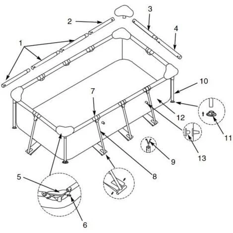 Intex Giunto A T Per Piscine Frame Rettangolari 2 Intex Giunto A T Per Piscine Frame Rettangolari - immagine 2
