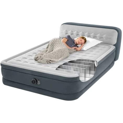 Materasso Dura-Beam Deluxe Ultra Plush Headboard Queen 86cm INTEX 2 Materasso Dura-Beam Deluxe Ultra Plush Headboard Queen 86cm INTEX - immagine 2