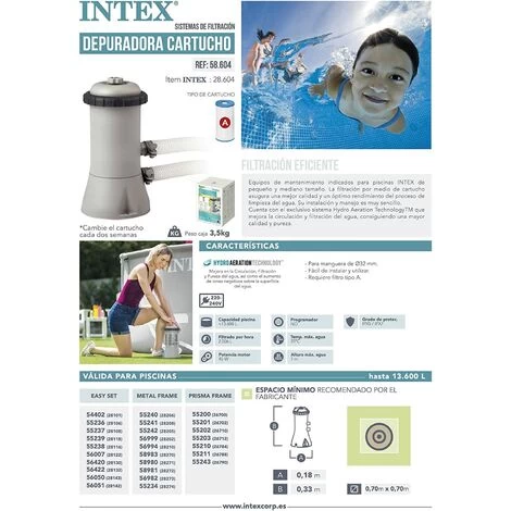 Pompa Intex Filtro Piscina Easy Fram CARTUCCIA FUORITERRA Portata 2.006 L 4 Pompa Intex Filtro Piscina Easy Fram CARTUCCIA FUORITERRA Portata 2.006 L - immagine 4